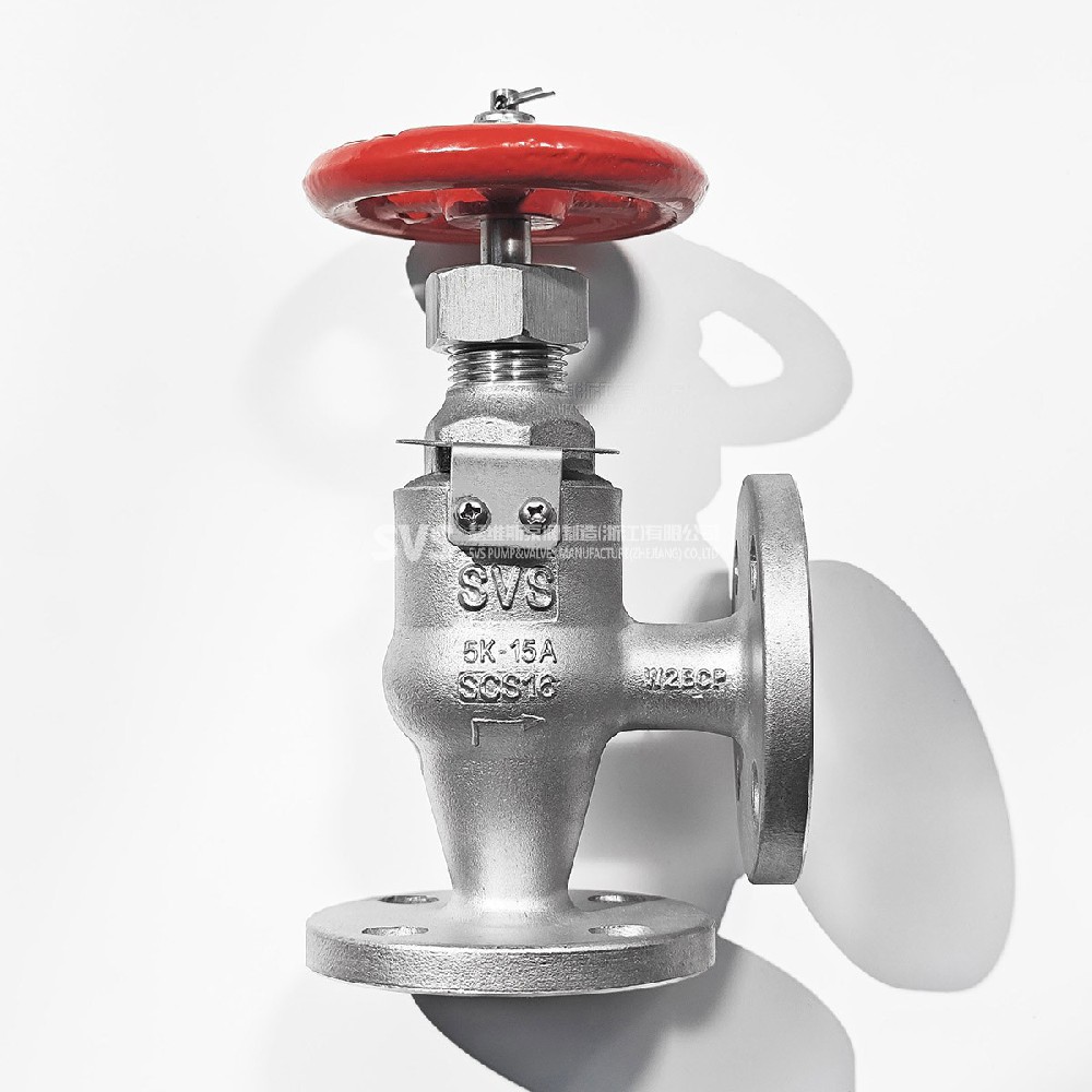 JIS stainless steel angle flange stop check valve