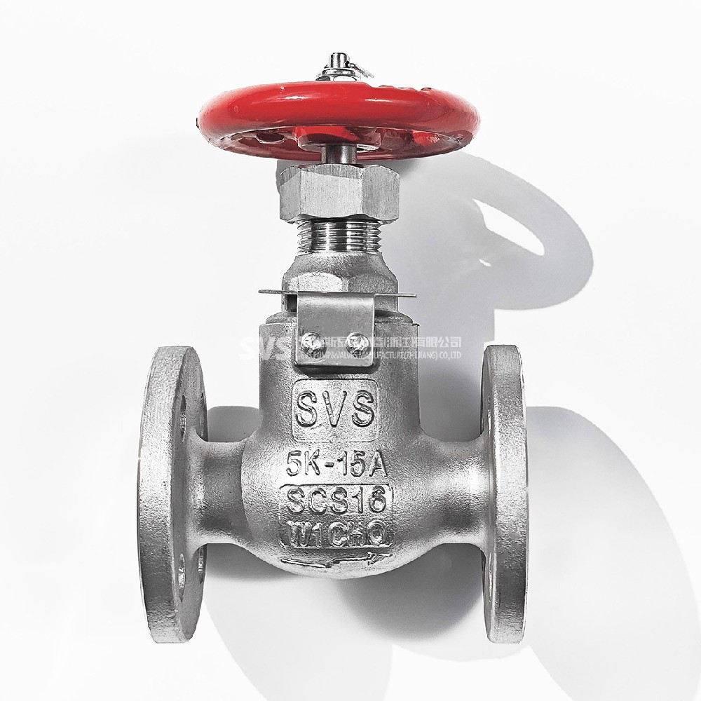 JIS stainless steel straight flange stop check valve