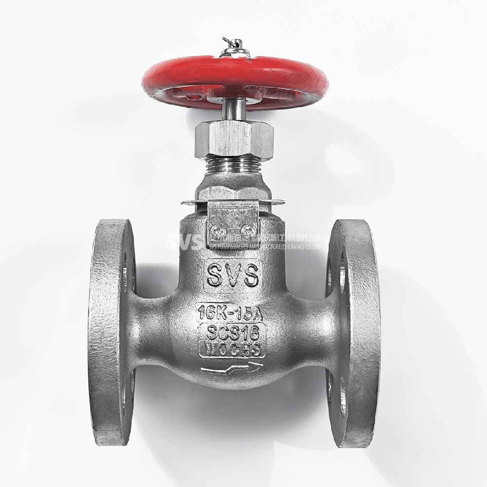 JIS stainless steel straight flange stop check valve