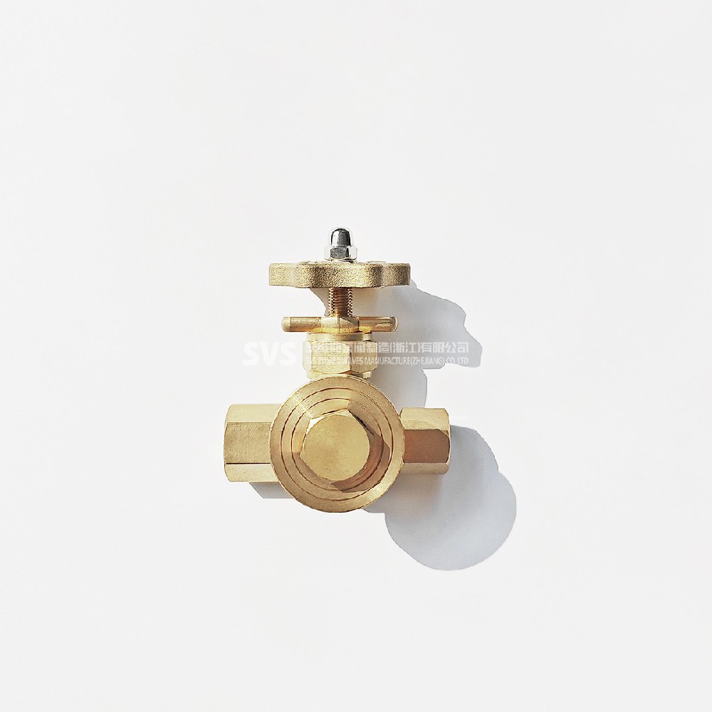 Bronze three-way valve