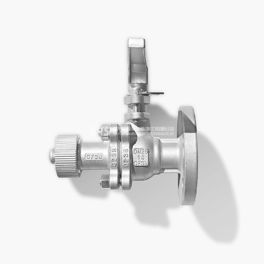 JIS standard stainless steel 316L spherical through skin cage valve
